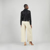 Sequin Knit - Moto Waist Jacket - Black Clara Sun Woo