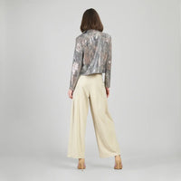 Sequin Knit Moto Jacket - Champagne Clara Sun Woo