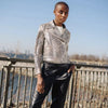 Sequin Knit Moto Jacket - Champagne Clara Sun Woo