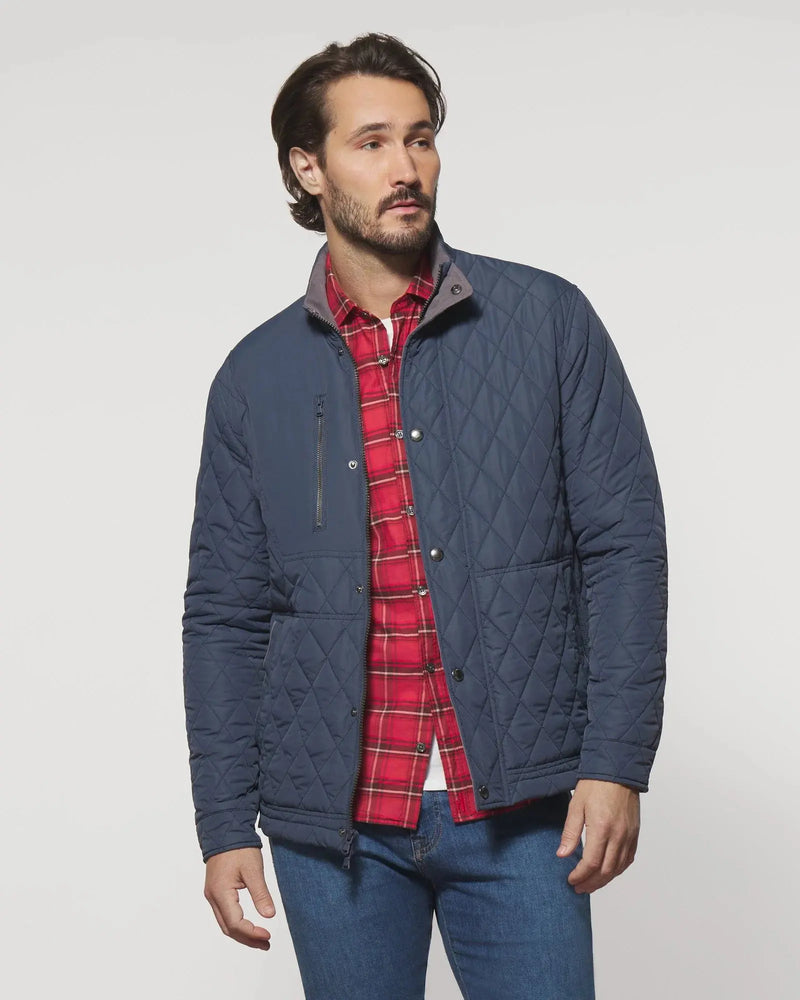 Juno Quilted Snap Jacket - Navy Grayers