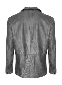 Joshua Lambskin Leather Jacket- Charcoal