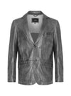 Joshua Lambskin Leather Jacket- Charcoal