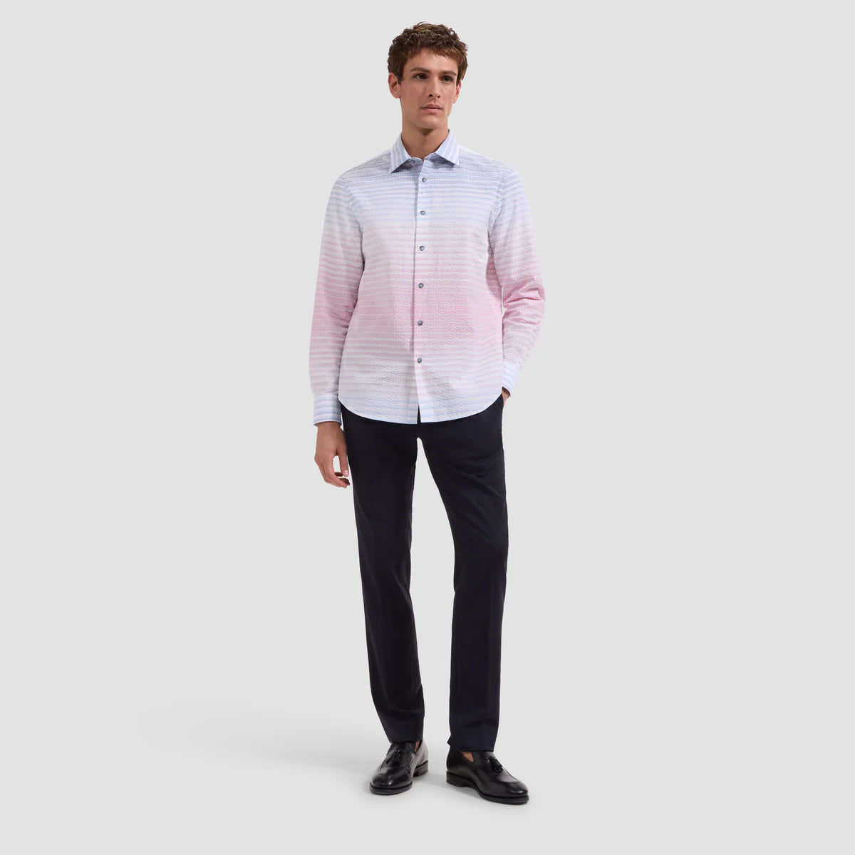 Julian Ombre Stripe Seersucker Shirt