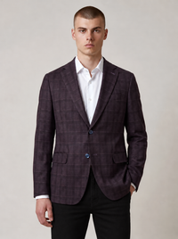 Hillsboro Bordo Windowpane Sport Coat