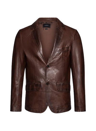 Joshua Leather Jacket- Walnut