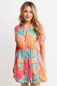 Floral Weekend Cinch Waist Dress