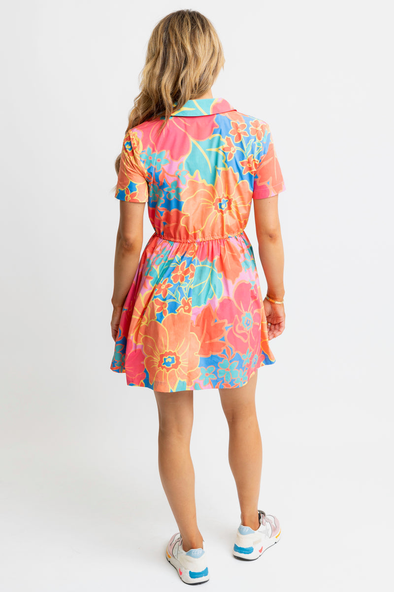 Floral Weekend Cinch Waist Dress