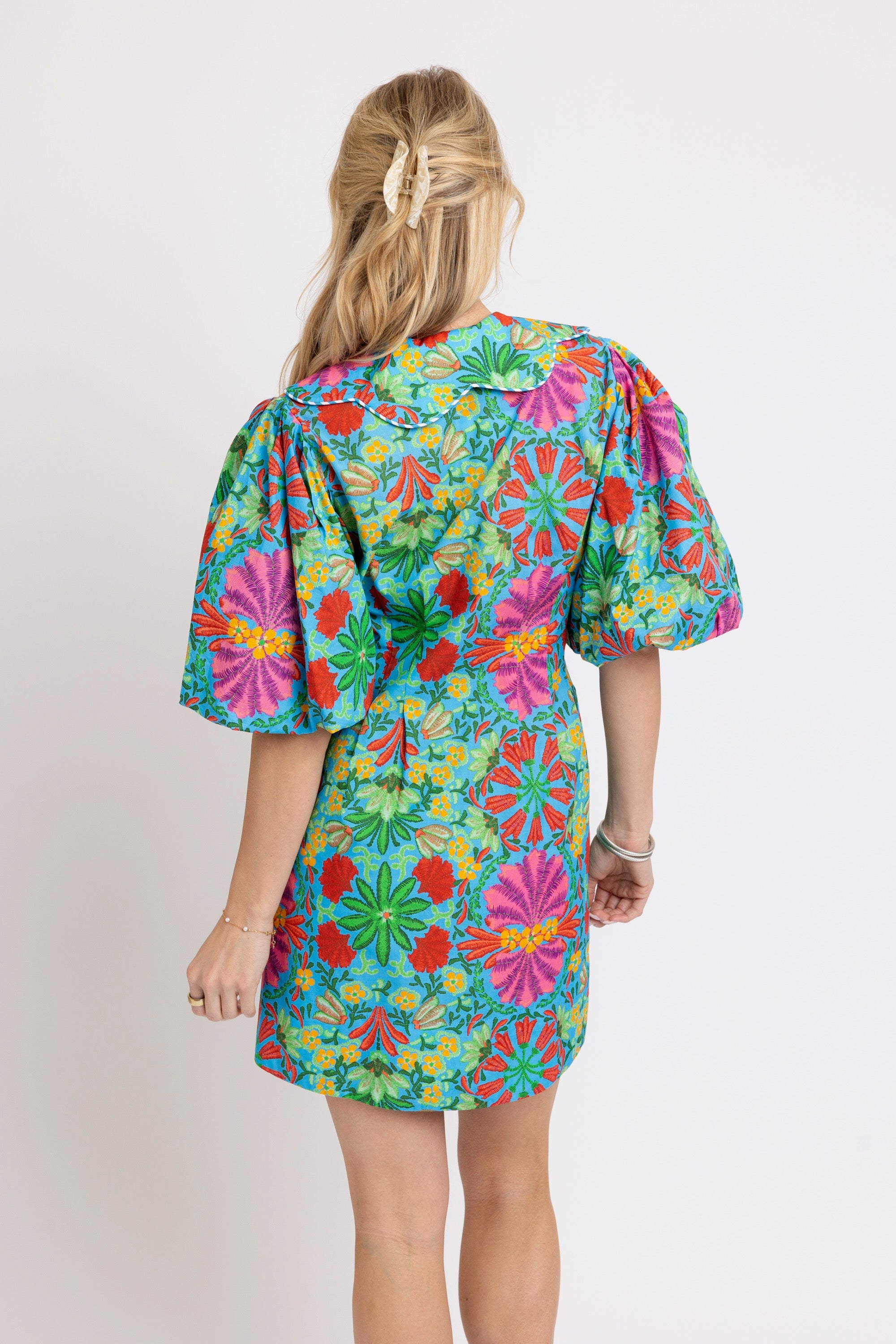 TROPICAL BUTTON SHIRT DRESS