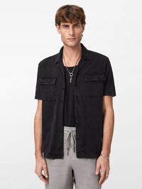 Amadora Camp Collar Shirt - Black