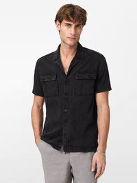 Amadora Camp Collar Shirt - Black