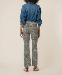 Kelsey High Rise Flare Denim - Leopard