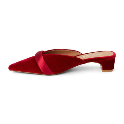 Kellan Heeled Mule - Red