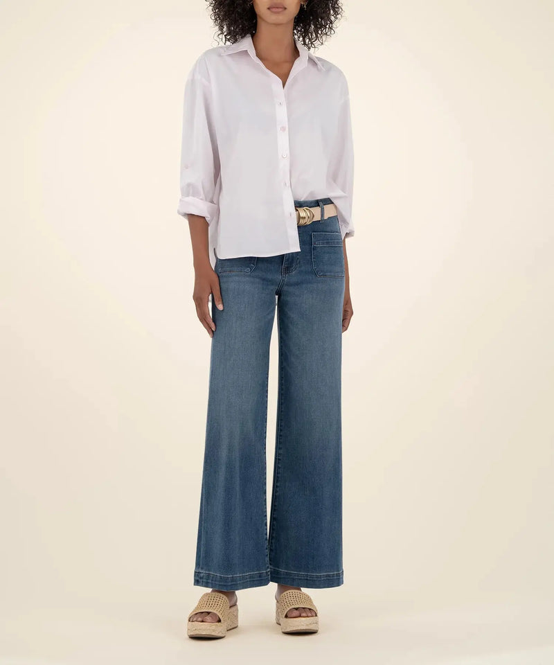 Meg High Rise Wide Leg w/ Patch Pockets - Loyalty KUT
