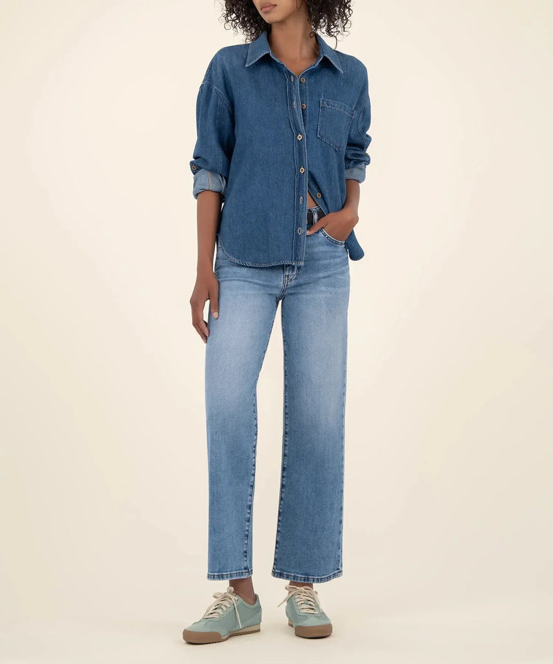 Charlotte Wide Leg  High Rise Jeans KUT