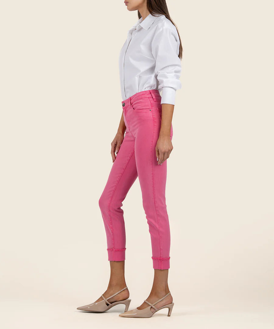 Amy Mid Rise Crop Straight Leg KUT