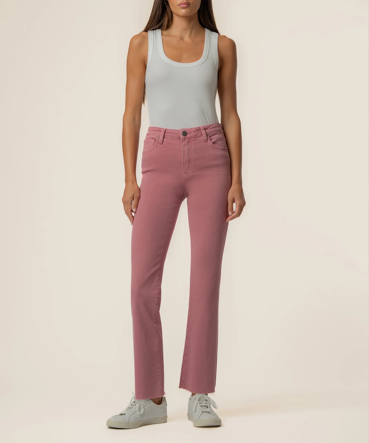 Kelsey High Rise Flare Denim - Rose Garden