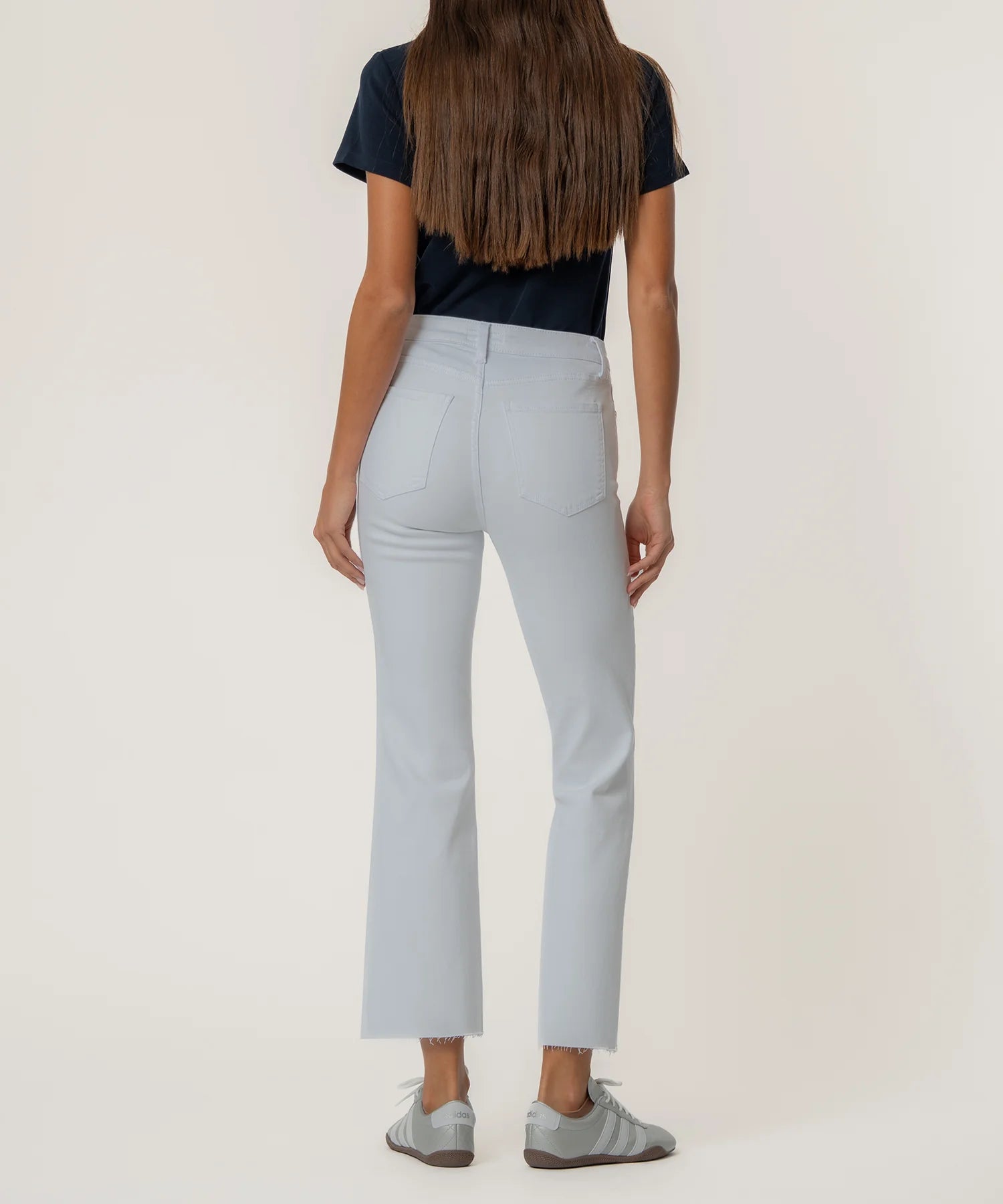 Kelsey High Rise Ankle Flare - Optic White