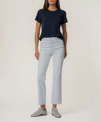 Kelsey High Rise Ankle Flare - Optic White