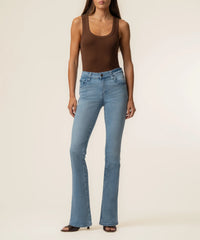 Natalie Mid Rise Flare in Lively Wash