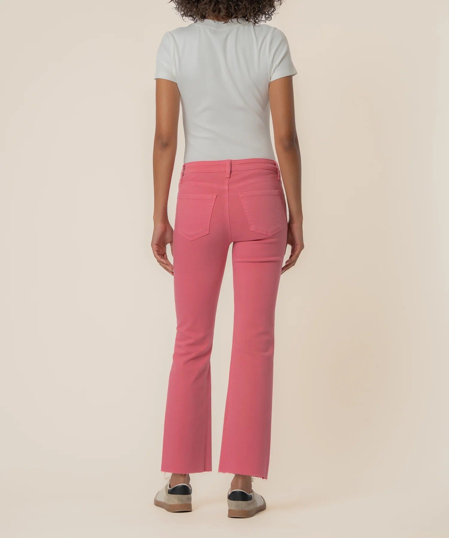 Kelsey High Rise Ankle Flare - Flamingo