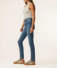 Reese High Rise Ankle Straight in Fresh Wash