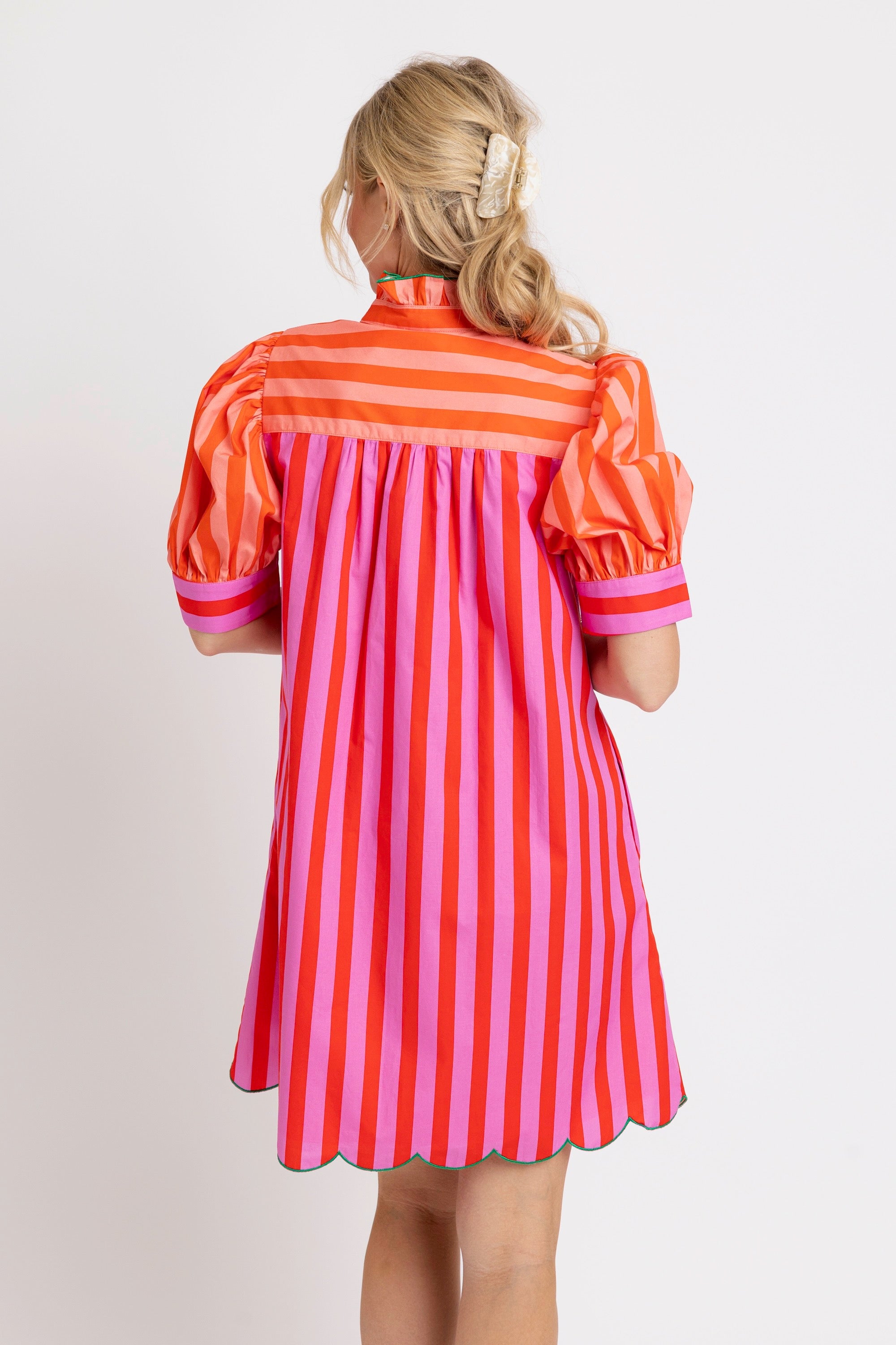 Fuschia Pinstripe Dress