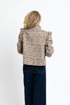 Leopard Denim Ruffle Novelty Jacket Karlie