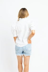 Solid Ruffle Neck Top Karlie