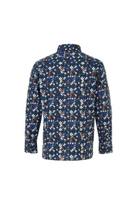 Multi Diamond Geo Print Button Down Shirt Clothier to The King