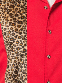 Leopard Panel- Red