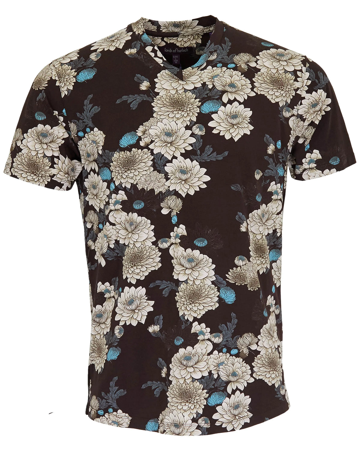 Maze Serious Floral V-Neck - Black Lords of Harlech