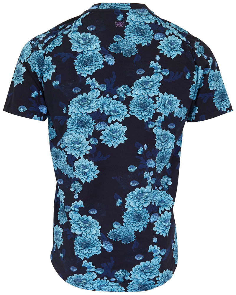 Maze Serious Floral V-Neck - Navy Lords of Harlech