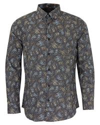 Morris Madrid Paisley Sport Shirt - Smoke Lords of Harlech