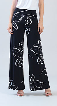 Signature Wide Leg Palazzo Pant - Floral Outline