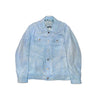 Light Blue Leather Jean Jacket