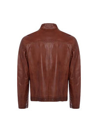 Lino Lambskin Leather Jacket- Metaxa