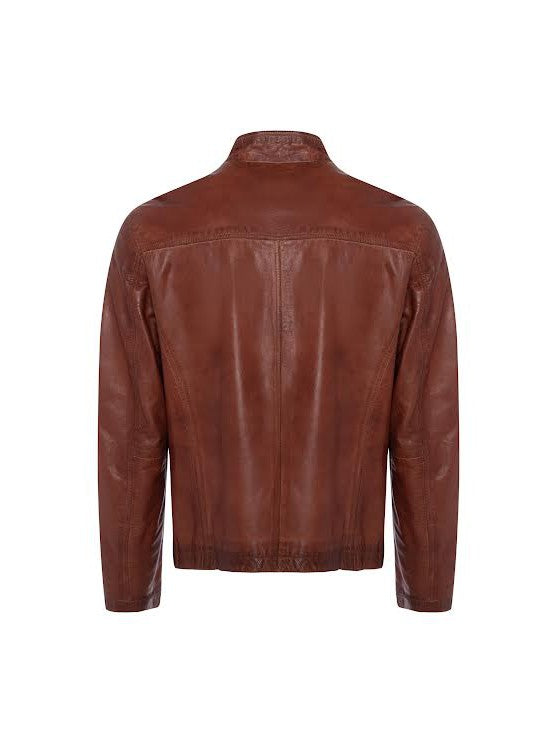 Lino Lambskin Leather Jacket- Metaxa