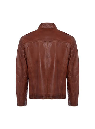 Lino Lambskin Leather Jacket- Metaxa