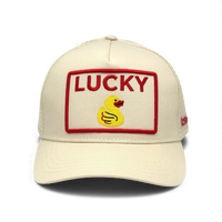 Lucky Duck Trucker Hat - Cream