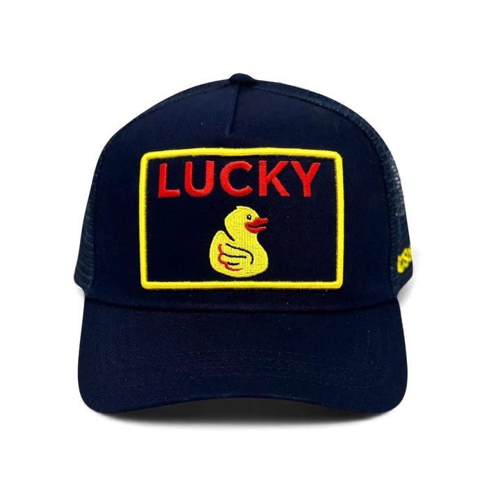 Lucky Duck Trucker Hat - Indigo