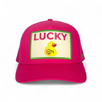 Lucky Duck Trucker Hat - Pink