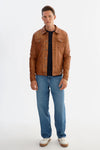 Maverick Leather Jacket - Cognac Regency