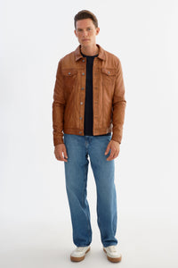 Maverick Leather Jacket - Cognac Regency