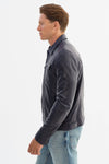 Maverick Leather Jacket - Navy Regency