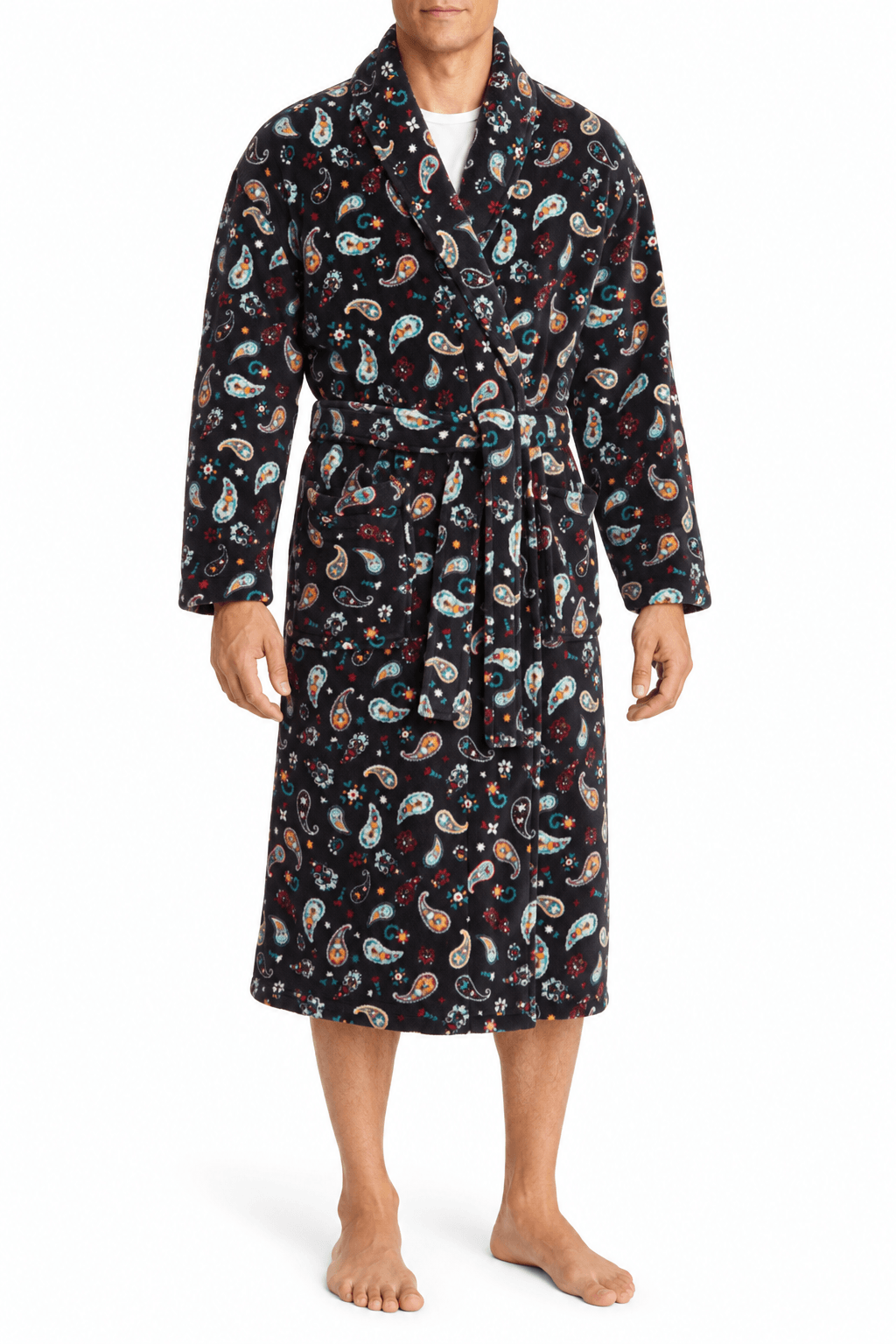 Peabody Paisley Plush Fleece Robe