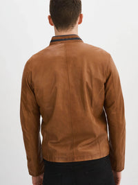 Nash Leather Jacket- Cognac