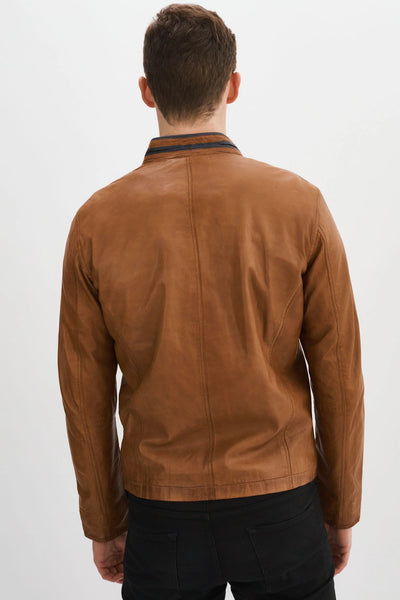 Nash Leather Jacket- Cognac