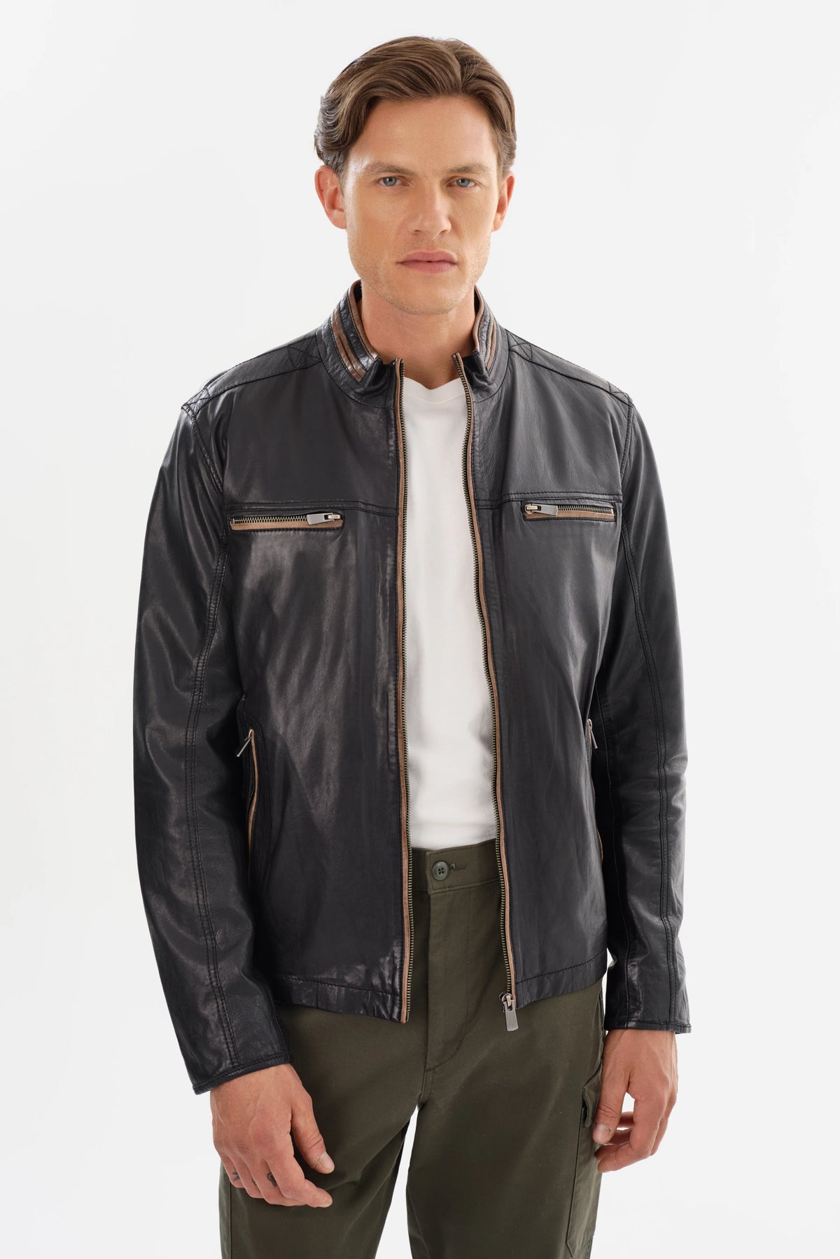 Nash Leather Jacket- Black