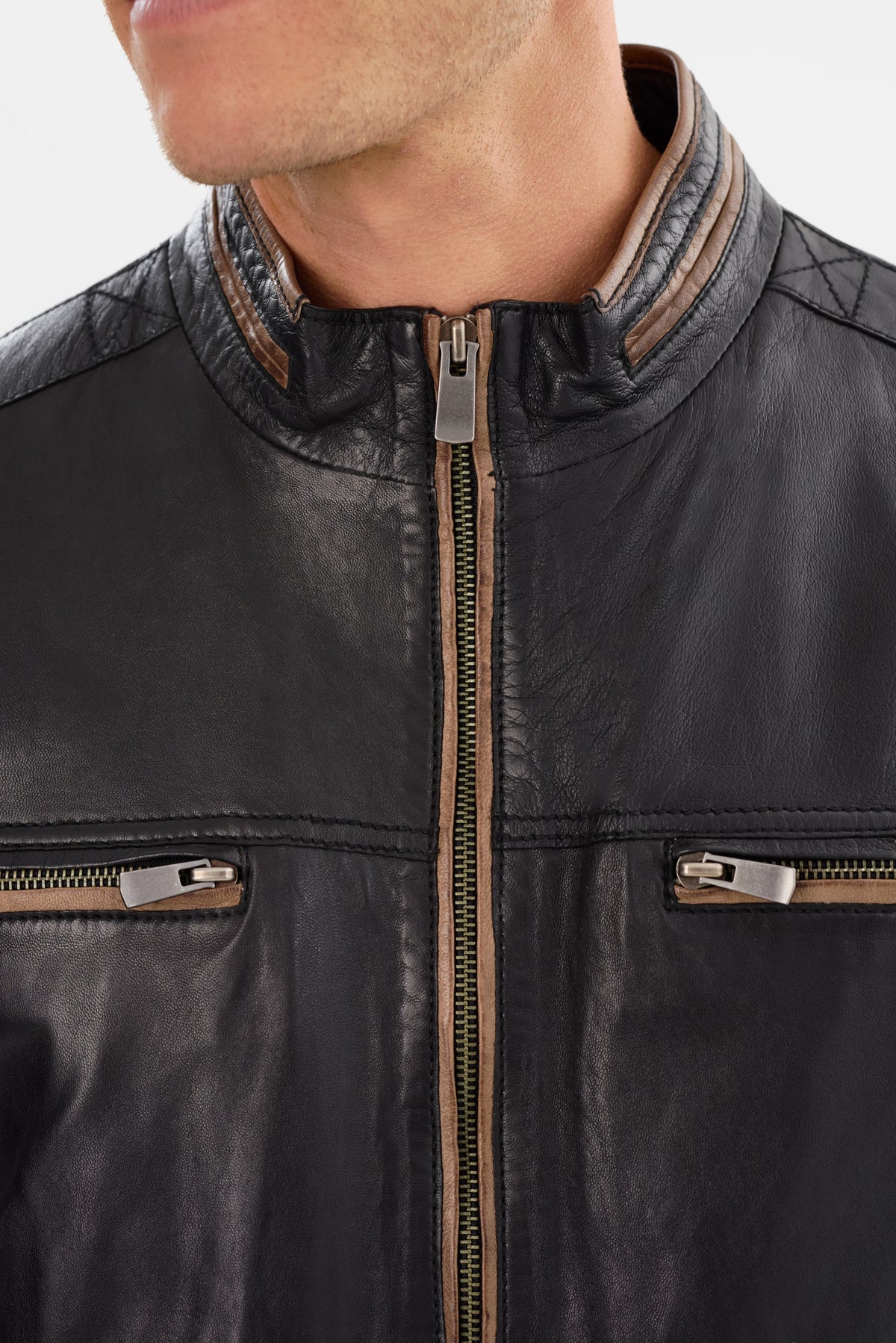Nash Leather Jacket- Black