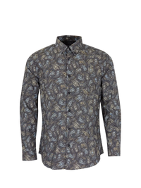 Morris Madrid Paisley Sport Shirt - Smoke Lords of Harlech